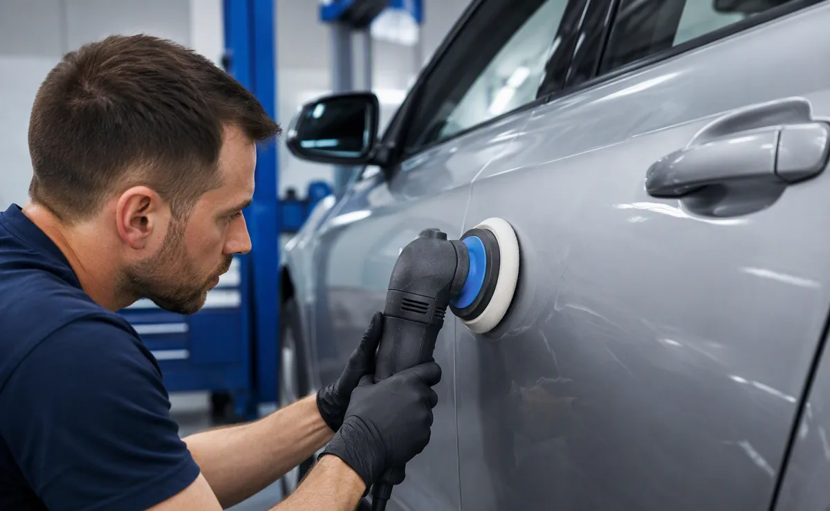 Smart Repair: Lackpolitur an einer Fahrzeugtür